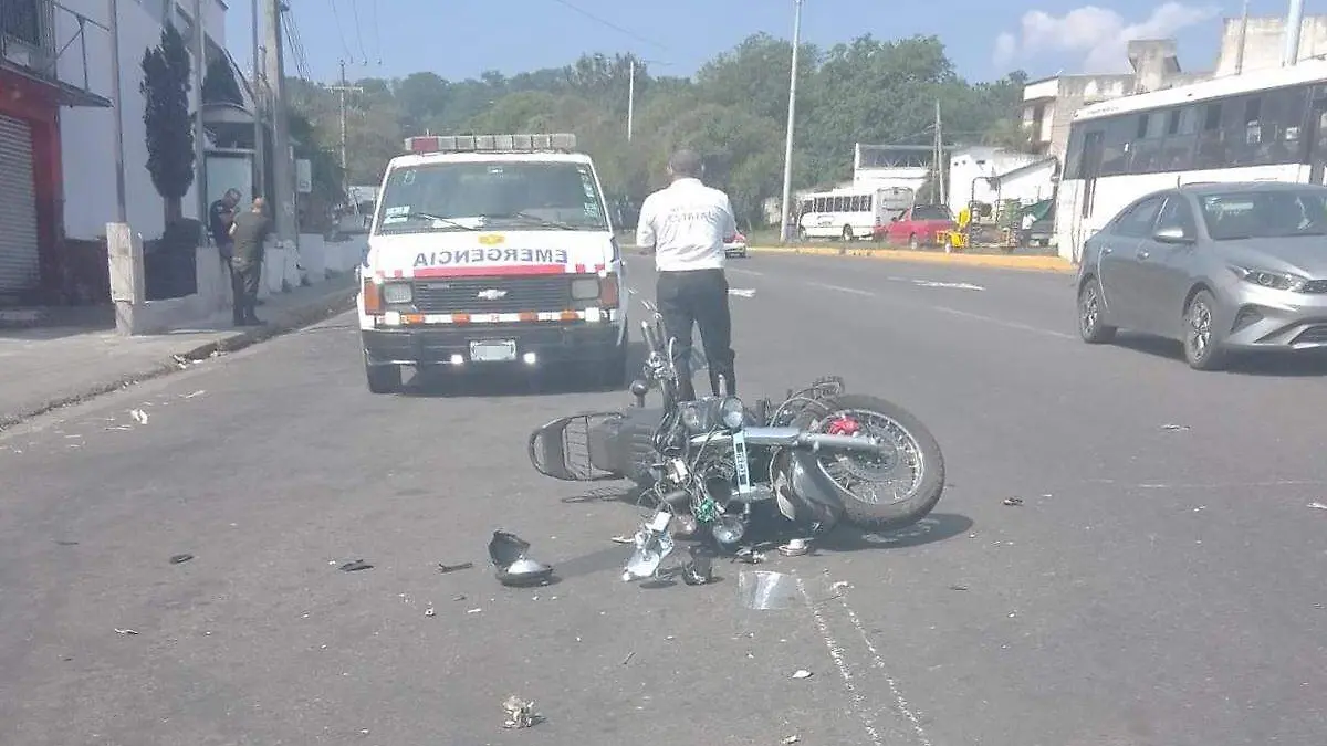 Accidente de motociclista